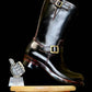 Engineer Boots 11" MTO- Black Maryam Horsebutt  with hand painting-BG2383