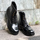 Land boots MTO- Black Maryam oiled and waxy leather-B23601