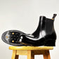 C-2615-Chelsea boots MTO- Black Maryam Horsebutt oiled and waxy with hand painting-V6 Last