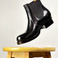 C-2615-Chelsea boots MTO- Black Maryam Horsebutt oiled and waxy with hand painting-V6 Last