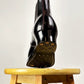 C-2615-Chelsea boots MTO- Black Maryam Horsebutt oiled and waxy with hand painting-V6 Last