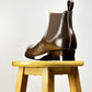 C-2615-Chelsea boots MTO- Coffee Maryam Horsebutt oiled and waxy with hand painting- V6 Last