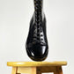 Monkey Boots  MTO- Black Maryam Horsebutt oiled and waxy with hand painting-DN101