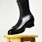 Monkey Boots  MTO- Black Maryam Horsebutt oiled and waxy with hand painting-DN101