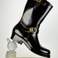 Engineer Boots 11" MTO- Black Horween CXL  with hand painting-BG2383