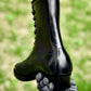 Monkey Boots  MTO- Black Maryam Horsebutt oiled and waxy with hand painting-DN101