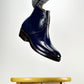 George Boots MTO - Maryam Shell Cordovan with hand painting in dark blue- QZ01