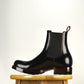 C-2957-Chelsea boots MTO- Black Maryam Horsebutt oiled and waxy with hand painting-V6 Last