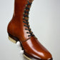 A-1809-Stringer Boots 9 Eyelets - Hand Dyed Red Brown Horsebutt TPR