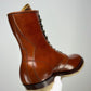 A-1809-Stringer Boots 9 Eyelets - Hand Dyed Red Brown Horsebutt TPR