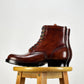 A-6818-Land boots MTO- Maryam Shell Cordovan+ hand painting