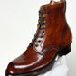 A-6818-Land boots MTO- Maryam Shell Cordovan+ hand painting