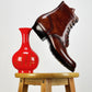 A-6818-Land boots MTO- Maryam Shell Cordovan+ hand painting