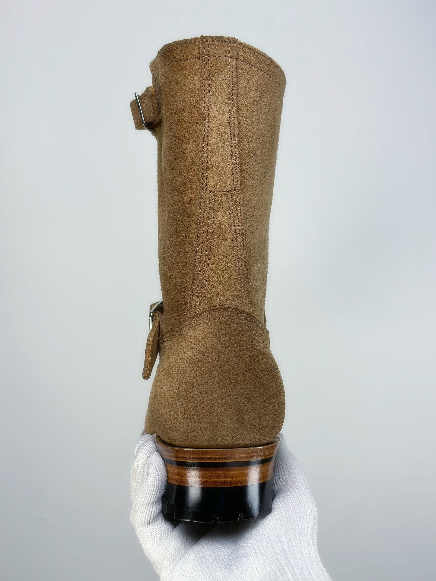 Engineer Boots 9" MTO- Cowhide Reverse Natural-1133