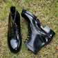 Land boots MTO- Black Maryam oiled and waxy leather-B23601