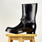 Engineer Boots 9" MTO- Black Maryam Horsebutt oiled and waxy with hand painting-BG2382