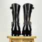 Engineer Boots 9" MTO- Black Maryam Horsebutt oiled and waxy with hand painting-BG2382