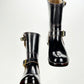 Engineer Boots 9" MTO- Black Maryam Horsebutt oiled and waxy with hand painting-BG2382